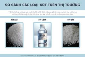 So Sánh Các Loại Xút: Xút Vảy, Xút Hạt và Xút Lỏng