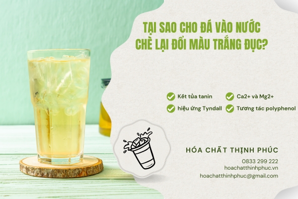 Tại sao cho đá vào nước chè lại đổi màu trắng đục