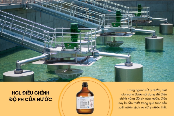 HCL điều chỉnh độ pH của nước