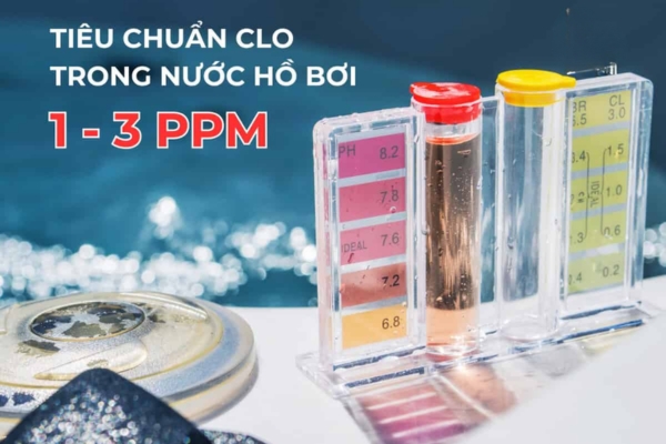 Mức clo tự do lý tưởng là 1-3 ppm
